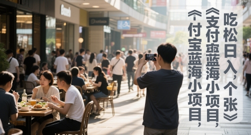 支付宝蓝海小项目，吃饭逛街拍个照，轻松日入1张网赚项目-副业赚钱-互联网创业-资源整合-私域引流-黑科技软件-引流软件哲客网创
