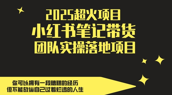2025超火项目，副业最佳选择，小红书笔记带货团队实操落地项目，，轻松日入5张网赚项目-副业赚钱-互联网创业-资源整合-私域引流-黑科技软件-引流软件哲客网创