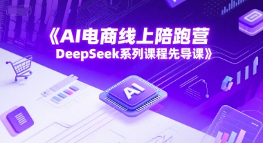 AI电商线上陪跑营，DeepSeek系列课程先导课网赚项目-副业赚钱-互联网创业-资源整合-私域引流-黑科技软件-引流软件哲客网创