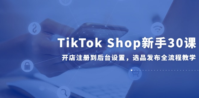 （14960期）TikTok Shop新手30课，开店注册到后台设置，选品发布全流程教学网赚项目-副业赚钱-互联网创业-资源整合-私域引流-黑科技软件-引流软件哲客网创
