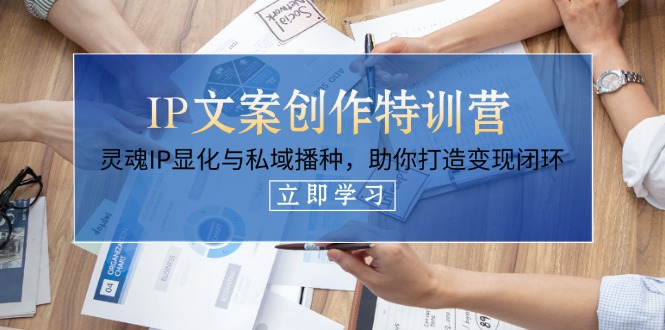 （14330期）IP文案创作特训营，灵魂IP显化与私域播种，助你打造变现闭环（14节课）网赚项目-副业赚钱-互联网创业-资源整合-私域引流-黑科技软件-引流软件哲客网创