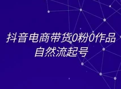 抖音电商带货0粉0作品自然流起号，抖音电商教程网赚项目-副业赚钱-互联网创业-资源整合-私域引流-黑科技软件-引流软件哲客网创