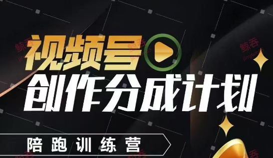 视频号创作分成计划陪跑训练营，手把手教会你如何制作视频，细水长流型项目网赚项目-副业赚钱-互联网创业-资源整合-私域引流-黑科技软件-引流软件哲客网创