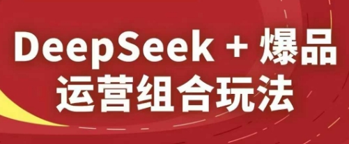 DeepSeek+爆品运营组合玩法，2025淘系精品课网赚项目-副业赚钱-互联网创业-资源整合-私域引流-黑科技软件-引流软件哲客网创