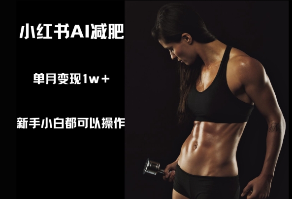 小红书AI减肥，新手小白都可以操作，单月变现1w+网赚项目-副业赚钱-互联网创业-资源整合-私域引流-黑科技软件-引流软件哲客网创