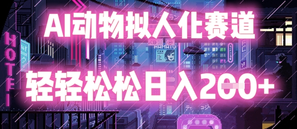 AI动物拟人化赛道，轻轻松松日入2张网赚项目-副业赚钱-互联网创业-资源整合-私域引流-黑科技软件-引流软件哲客网创