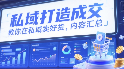 私域打造成交，教你在私域卖好货，内容汇总网赚项目-副业赚钱-互联网创业-资源整合-私域引流-黑科技软件-引流软件哲客网创