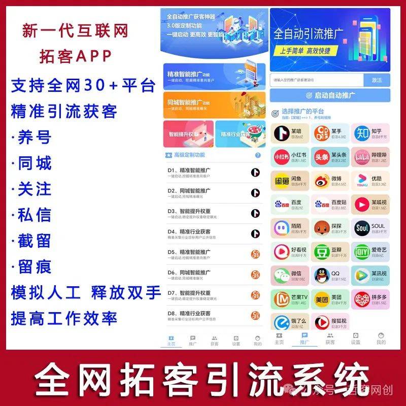 【拓客精灵】全网首发AI智能抖音全平台推广引流获客神器，日引1000+