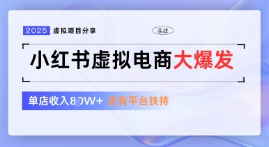 小红书虚拟电商项目，平台大力免费流量扶持，低门槛1拖3玩法网赚项目-副业赚钱-互联网创业-资源整合-私域引流-黑科技软件-引流软件哲客网创