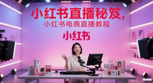 小红书直播秘笈，小红书电商直播教程网赚项目-副业赚钱-互联网创业-资源整合-私域引流-黑科技软件-引流软件哲客网创