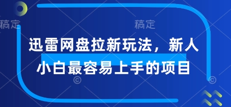 迅雷网盘拉新玩法，新人小白最容易上手的项目网赚项目-副业赚钱-互联网创业-资源整合-私域引流-黑科技软件-引流软件哲客网创