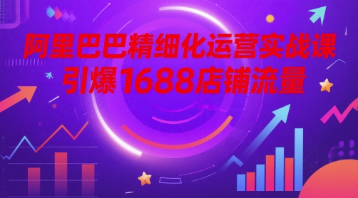 阿里巴巴精细化运营实战课，引爆1688店铺流量网赚项目-副业赚钱-互联网创业-资源整合-私域引流-黑科技软件-引流软件哲客网创