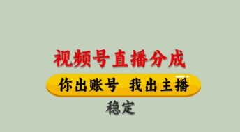 视频号直播分成，全程托管招募，单月轻松变现8k【揭秘】网赚项目-副业赚钱-互联网创业-资源整合-私域引流-黑科技软件-引流软件哲客网创