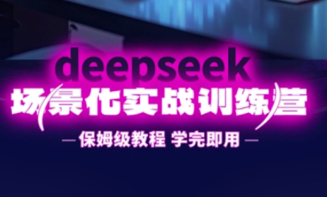 DeepSeek场景化实战训练营，保姆级教程，学完即用，手把手教你用DeepSeek提升效率网赚项目-副业赚钱-互联网创业-资源整合-私域引流-黑科技软件-引流软件哲客网创
