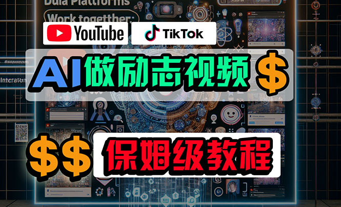 （10520期）利用AI制作励志视频，在YouTube和TikTok赚钱，小白可做（附工具）网赚项目-副业赚钱-互联网创业-资源整合-私域引流-黑科技软件-引流软件哲客网创
