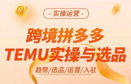 跨境拼多多TEMU实操与选品，多多temu跨境选品运营实操网赚项目-副业赚钱-互联网创业-资源整合-私域引流-黑科技软件-引流软件哲客网创