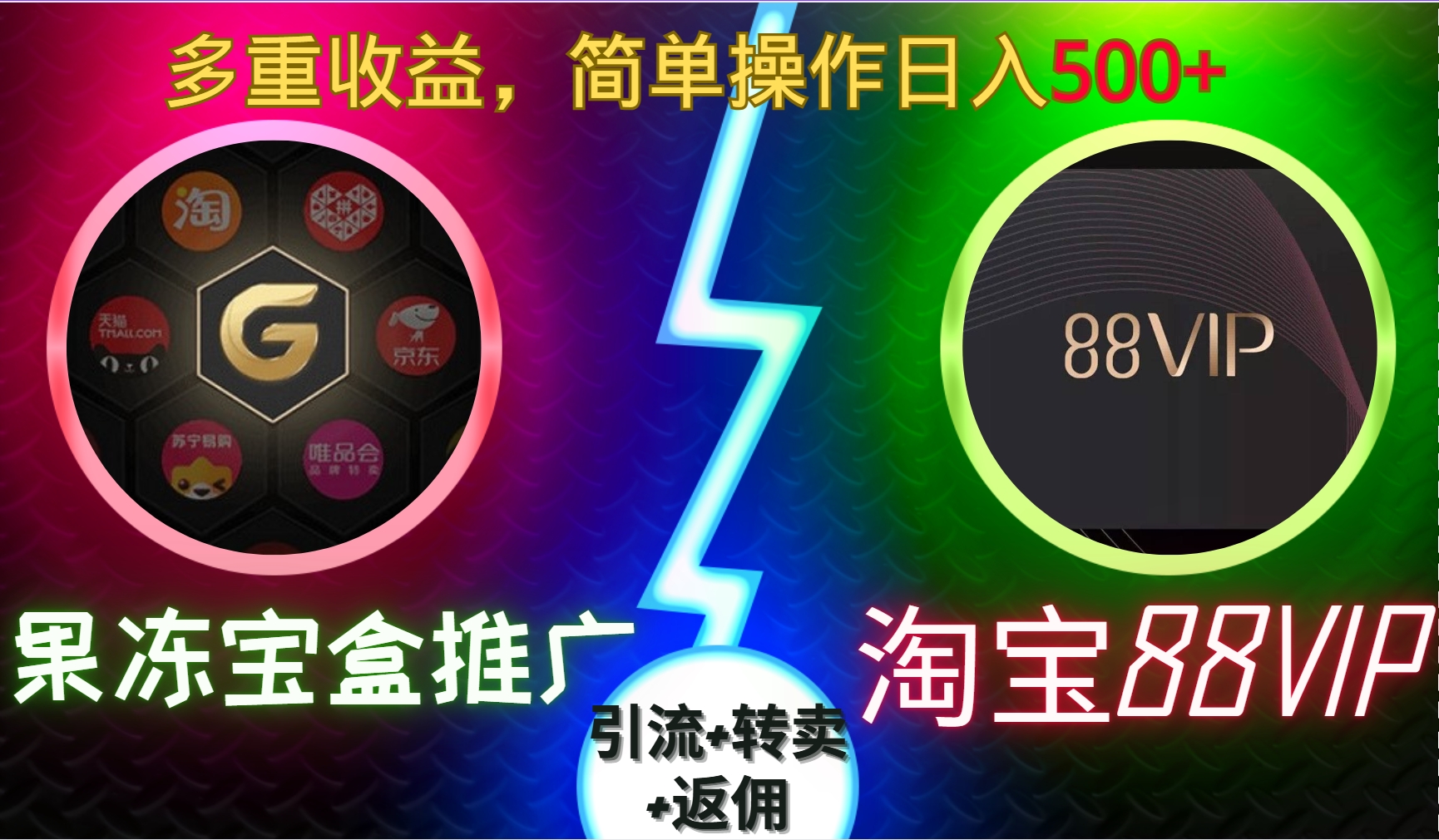 果冻宝盒推广88VIP，引流+转卖+返佣，多重收益，简单操作日入5张【揭秘】网赚项目-副业赚钱-互联网创业-资源整合-私域引流-黑科技软件-引流软件哲客网创